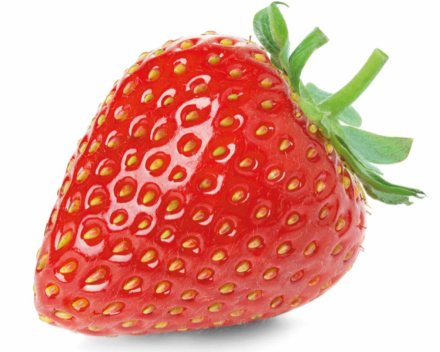 Aardbeien met dank aangenomen