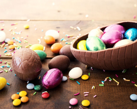 en de chocolade eitjes komen van........