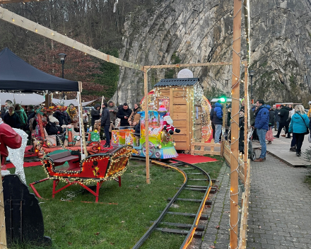 Kerstmarkt in Durbuy - gambas in de chalet