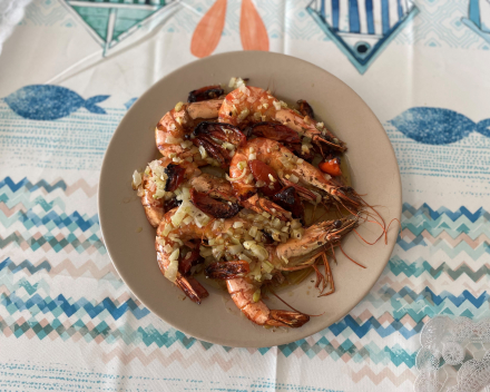 Gamba's in de oven