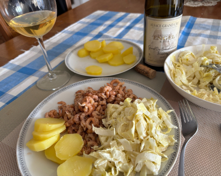 Geen klassieke tomaat-garnaal met friet