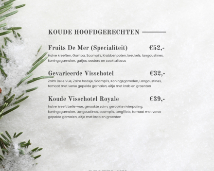 Fruits de mer met Kerst van Moeyaert Catering