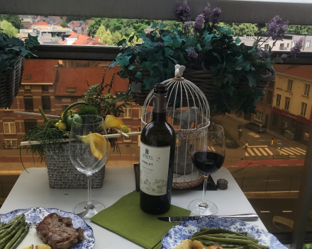 Lamsvlees op zijn zomers met een glas Merlot Fruits Sauvages