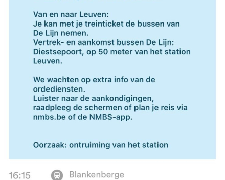 Van de trein rechtstreeks naar de nieuwsuitzending
