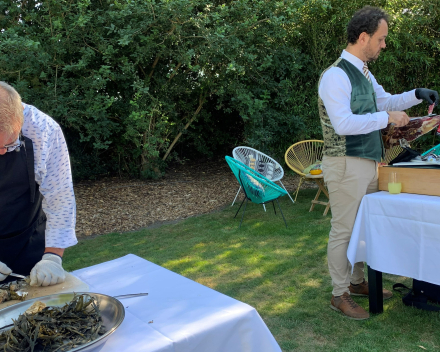 Oesters op een huwelijksfeest