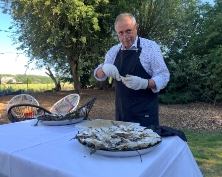 Oesters op een huwelijksfeest