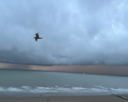 Onweer boven zee