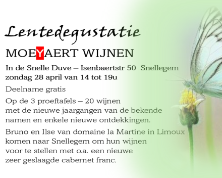 Lentedegustatie op zondag 28 april