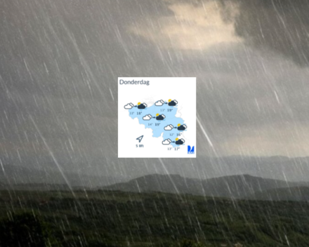 Regen op dinsdag - gedonder op donderdag?