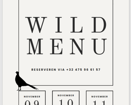 Wildmenu Moeyaert Catering 9/10/11 november