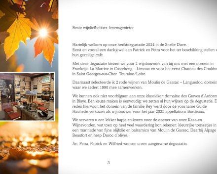 Verzorgde degustatiebrochure is klaar voor druk