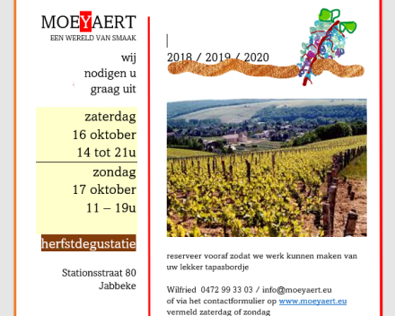 uitnodiging herfstdegustatie