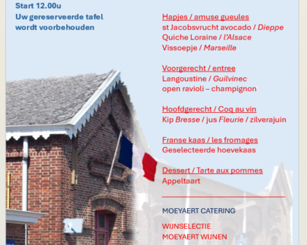 Franse middag in Zilleghem Stoasje