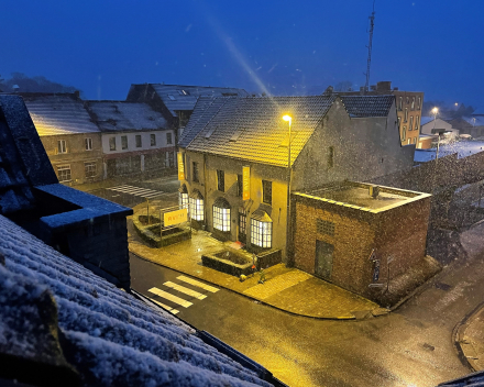 Uniek: het sneeuwt !