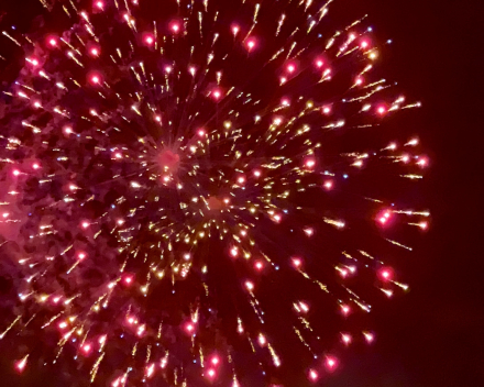 Halloween: das vuurwerk op het strand