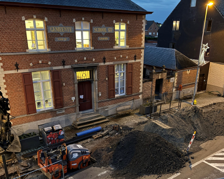 de werken in het centrum van onze gemeente