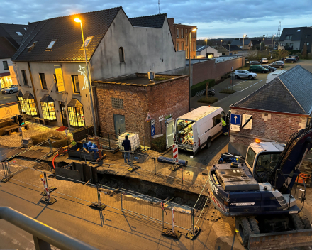 de werken in het centrum van onze gemeente